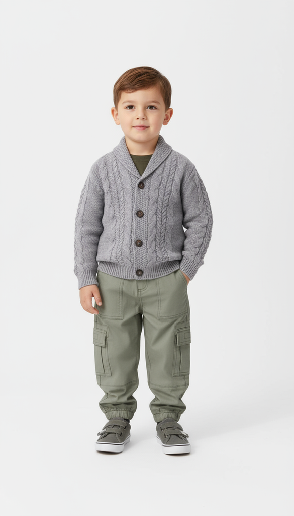 Suéter tejido de punto Gris