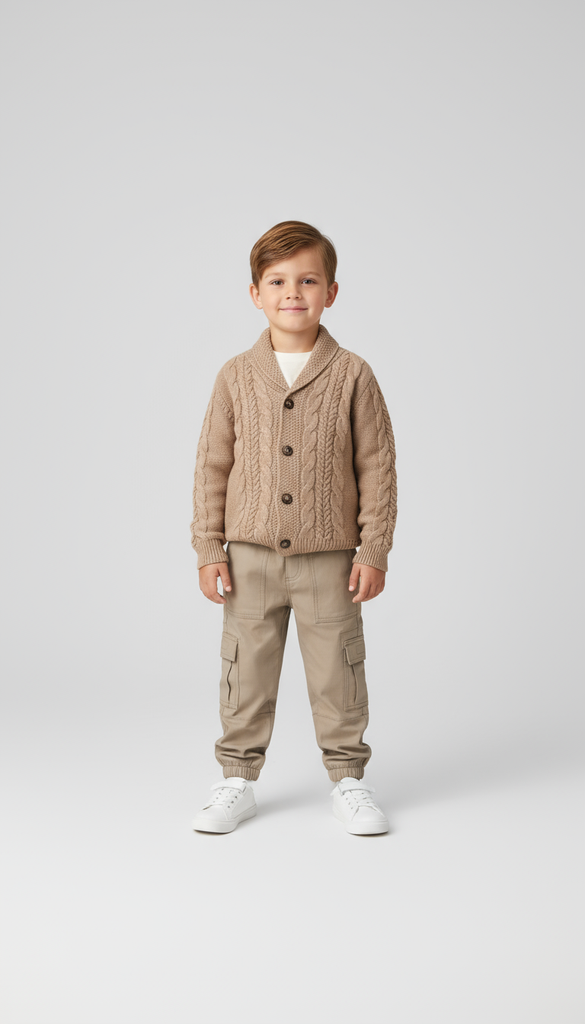 Suéter tejido de punto Kaki