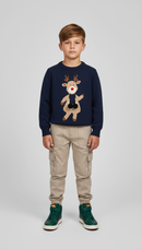 Suéter Navideño Reno bufanda