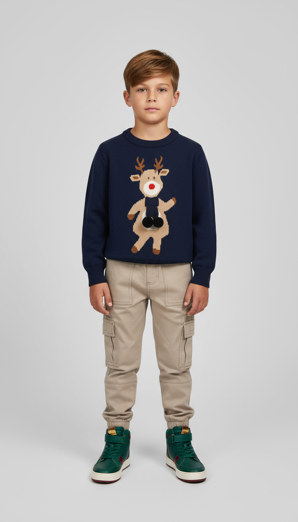 Suéter Navideño Reno bufanda