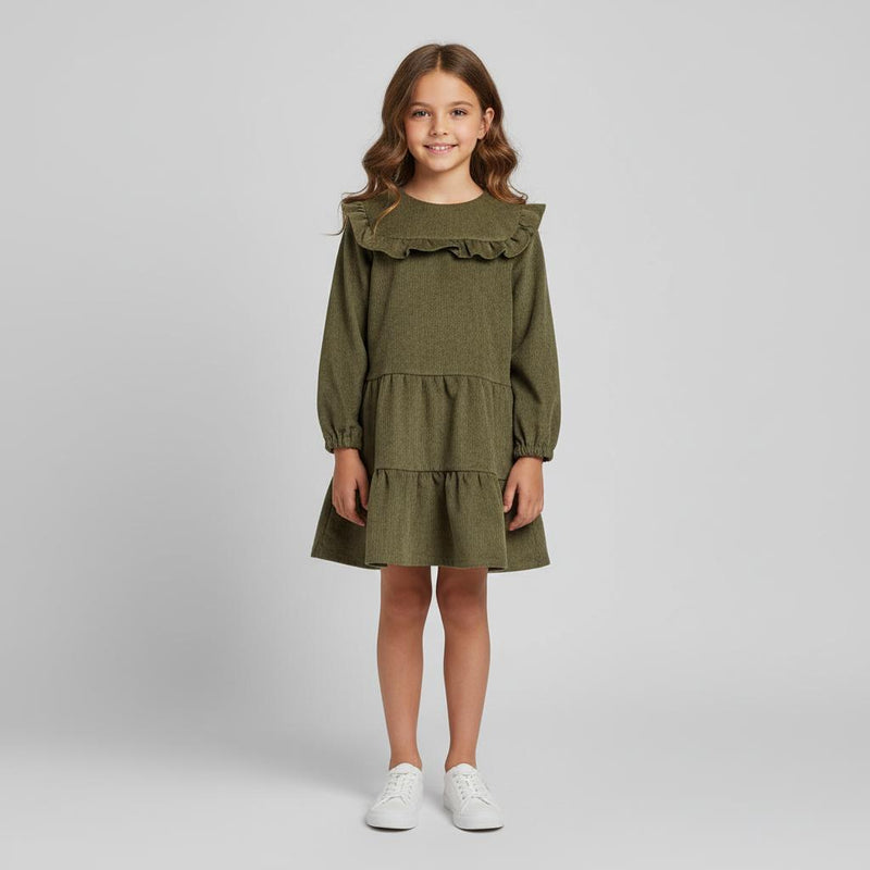 Vestido Pana Otoño Verde