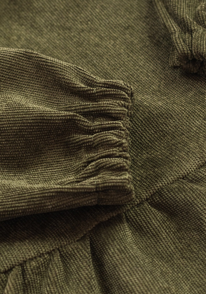 Vestido Pana Otoño Verde