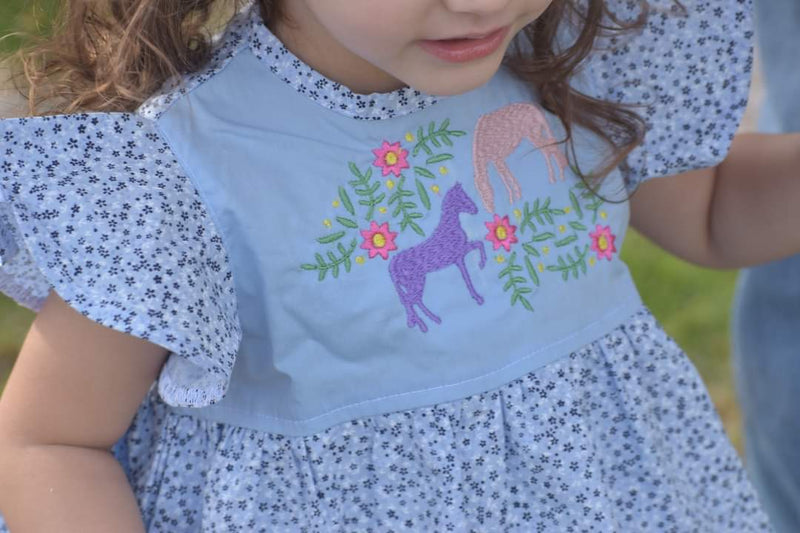 Vestido Caba-kidss baby blue