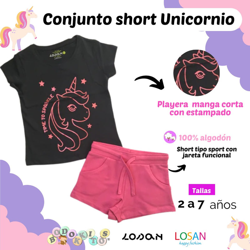 Conjunto short Unicornio