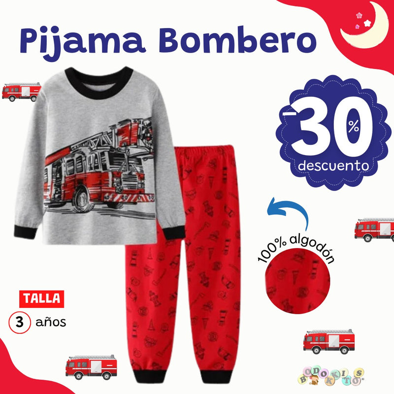 Pijama Algodón Bombero