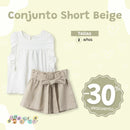 Conjunto short Beige