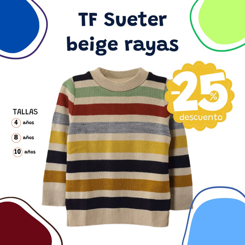 TF Sueter beige rayas