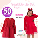 Vestido rojo tul