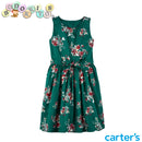 Vestido Flores Verde Kid