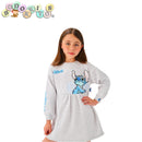 Vestido afelpado Stich gris