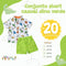 Conjunto short casual dino verde