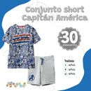 Conjunto short Capitán América