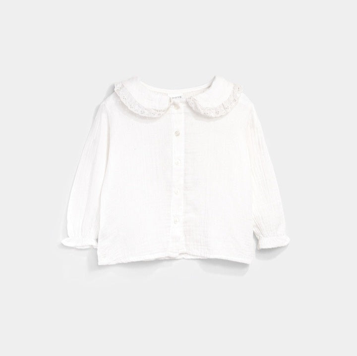 Blusa Blanca Manga Larga