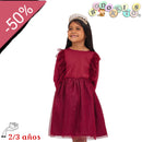 Vestido Tul Tinto