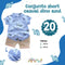 Conjunto short casual dino azul