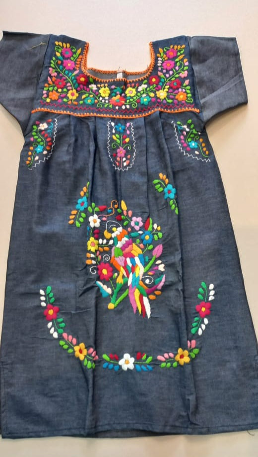 Vestido artesanal mezclilla