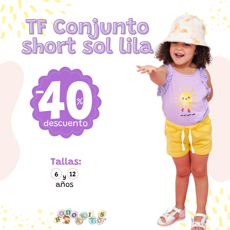TF Conjunto short sol lila