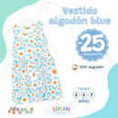 Vestido algodón blue