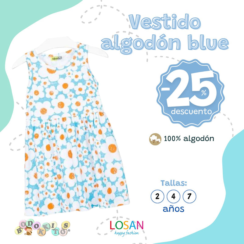 Vestido algodón blue