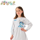 Vestido afelpado Stich gris