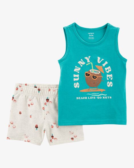 Conjunto short S/M sunny vibes