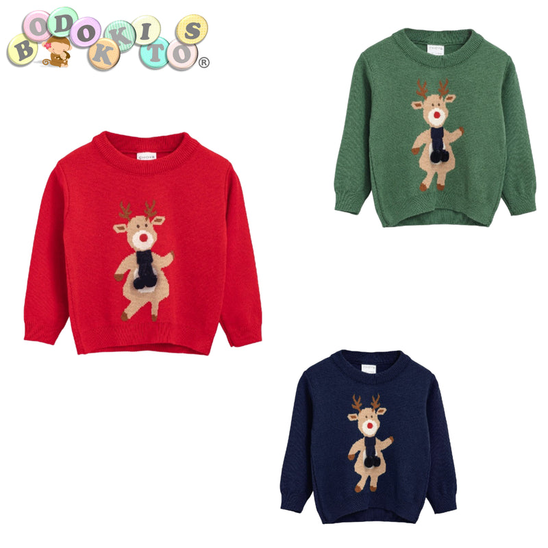 Suéter Navideño Reno bufanda