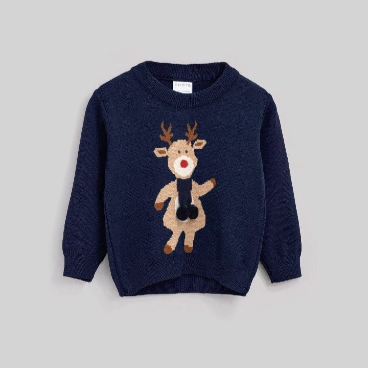Suéter Navideño Reno bufanda