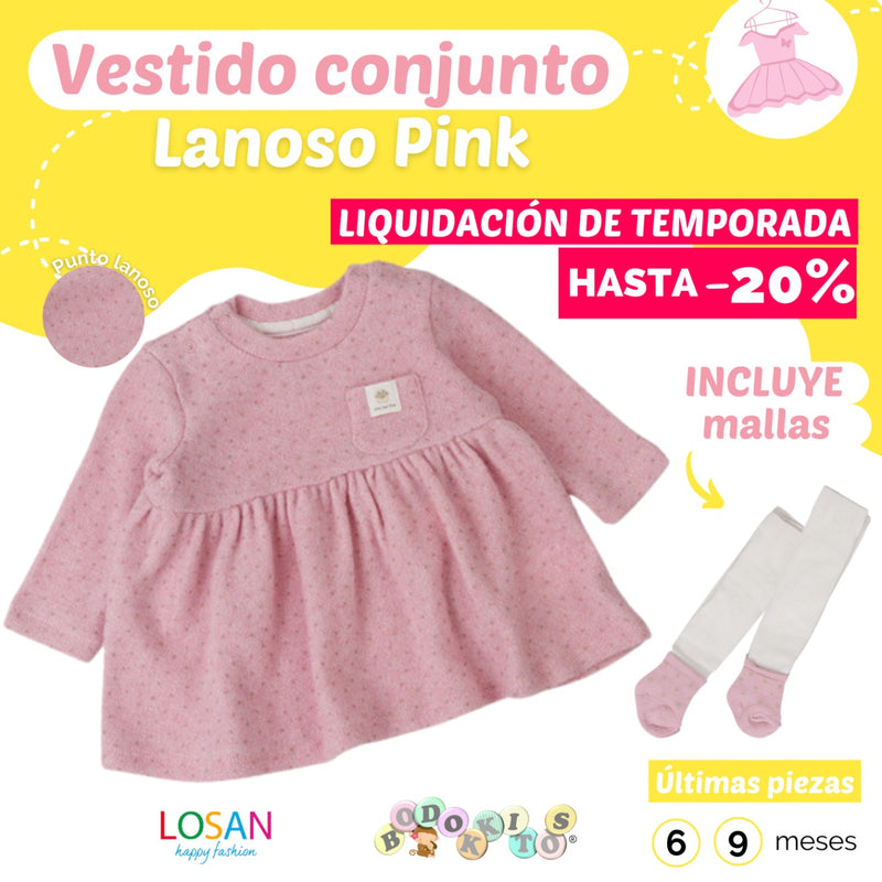 Vestido conjunto Lanoso Pink