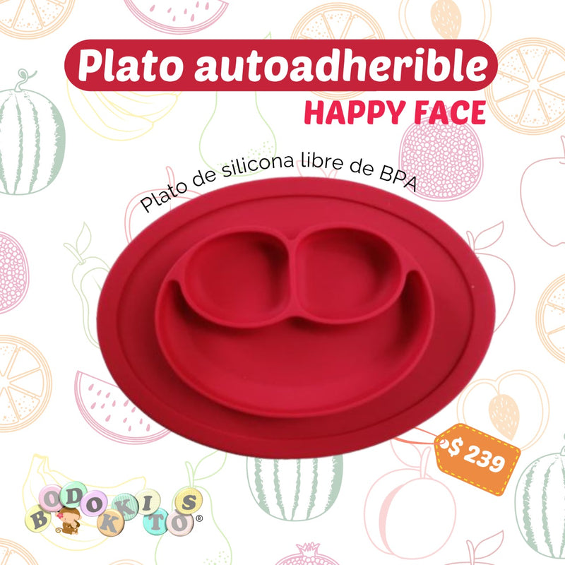 Plato autoadherible Happy Face ⭐️