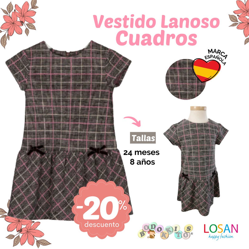 Vestido Lanoso Cuadros